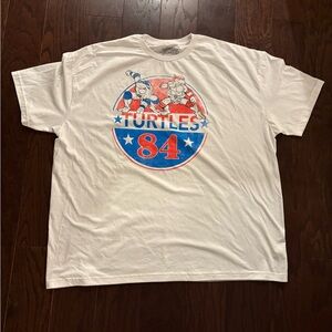 Men's TMNT ‘85 Teenage Mutant Ninja Turtles White Graphic T-Shirt Size 3XL NWOT